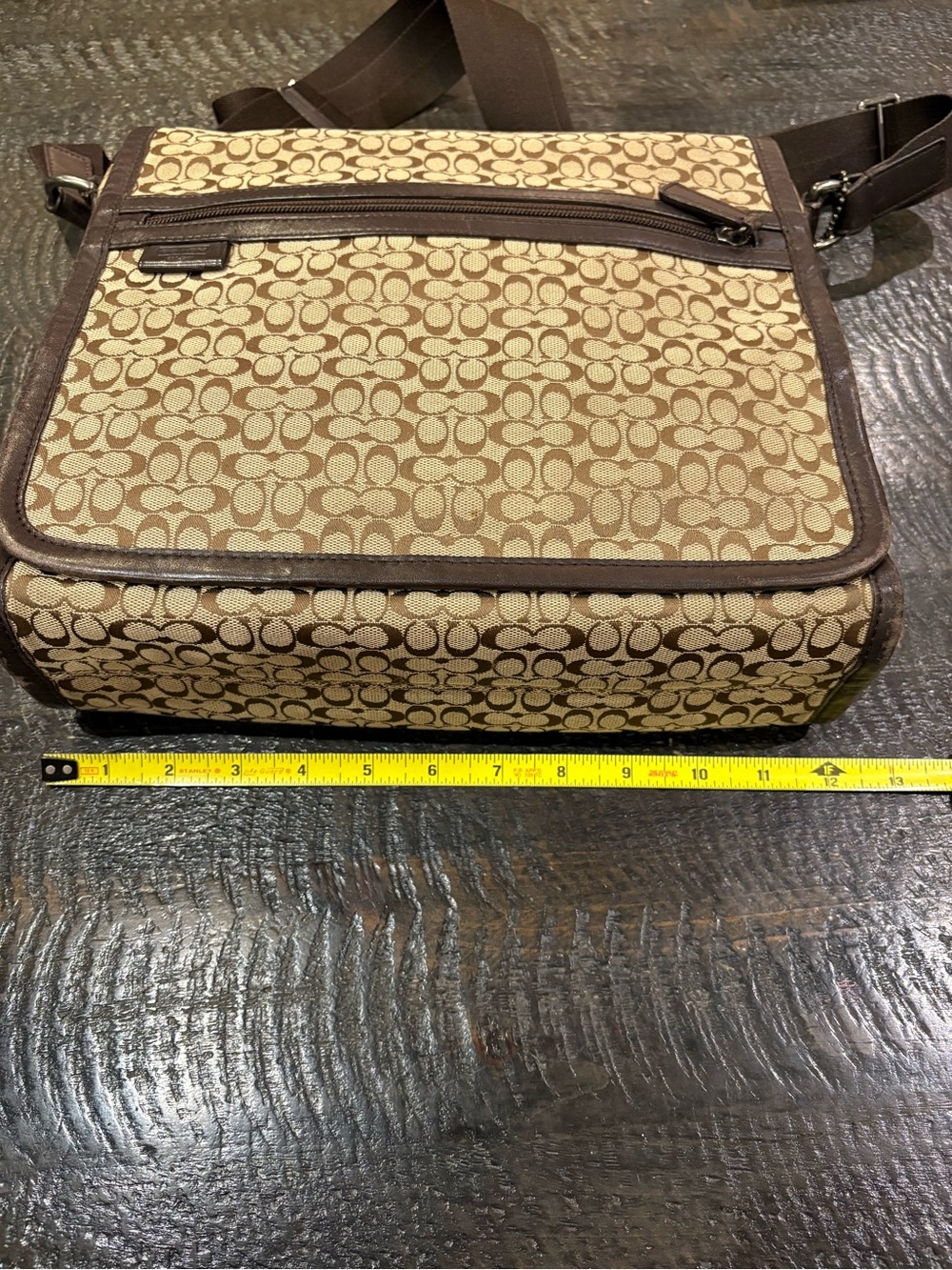 Coach Canvas Crossbody Messenger in Beige and Brown - Picture 6 of 9